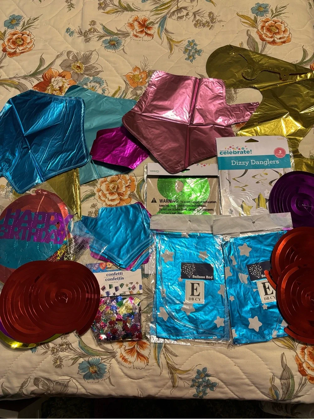 Lot of party decorations